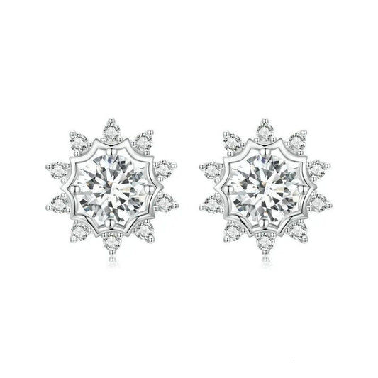 Deslumbrantes pendientes de diamantes creados en laboratorio con corte ideal