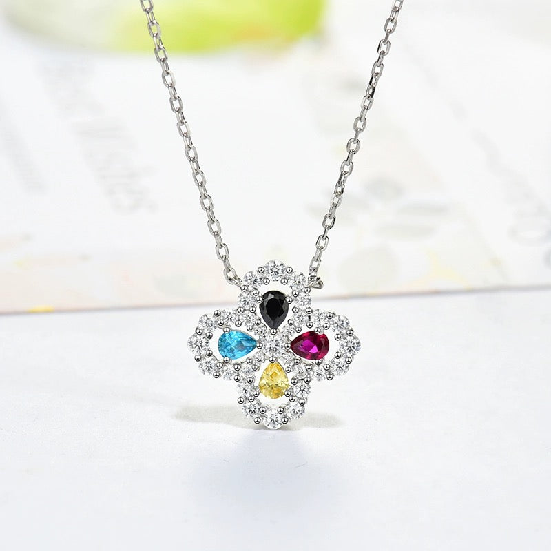 [Kincade Jewelrys] COLLIER BOUCLE MOTIF COMPLET DIAMANT 16MM PLUSIEURS COULEURS
