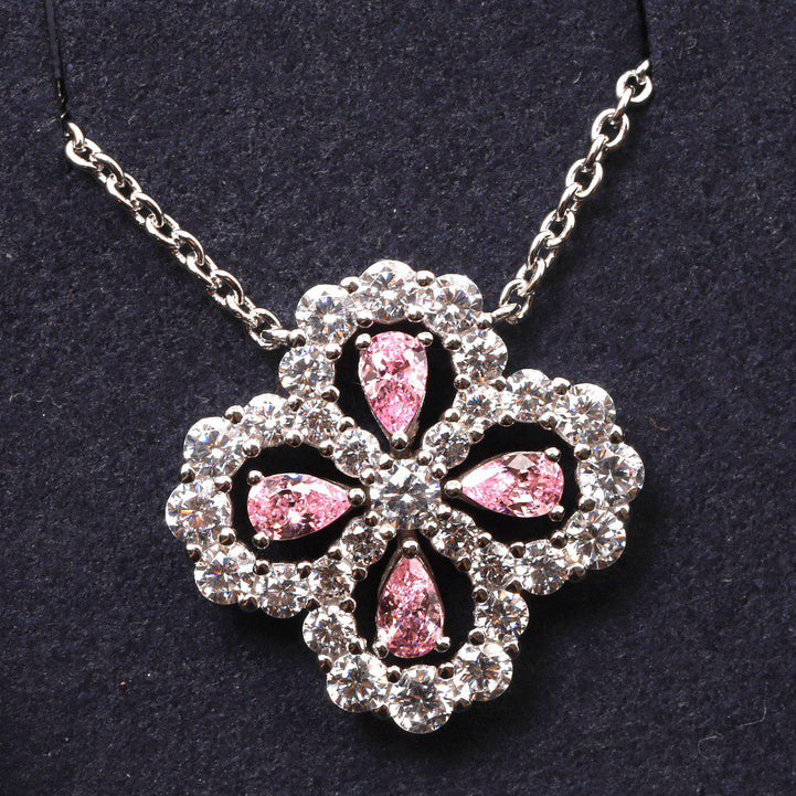 [Kincade Jewelrys] COLLIER BOUCLE MOTIF COMPLET DIAMANT 16MM PLUSIEURS COULEURS